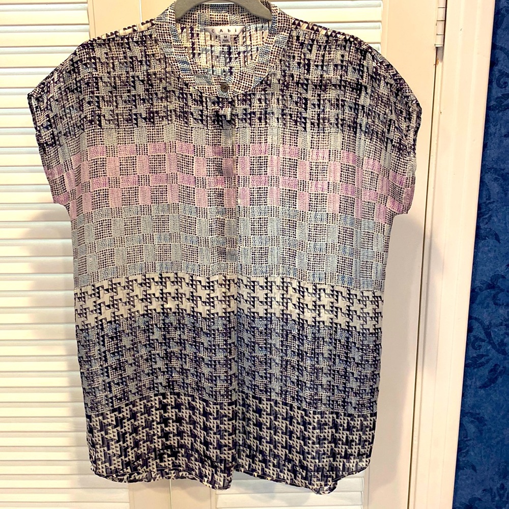 CAbi size medium tunic top - blues